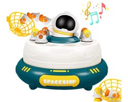 Jawes- Ruimtespel- Blauw- Bordspel- Vangspel- Ruimte- 2 Spelers- Spelen- Gezelschapsspel- Jong en Oud- Muzikaal- Pop-up- Reactiespel- Raketten- Astronaut