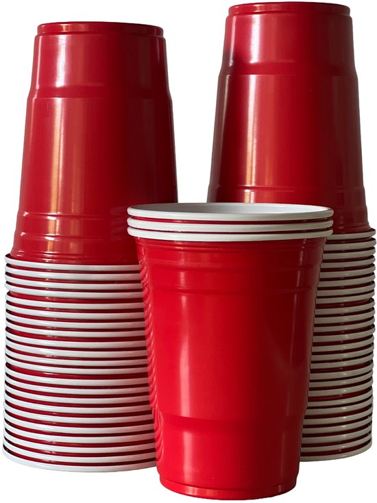 Gobelets Beerpong - Bière-pong - American cups - Red cups - 50 pièces - 550 ml