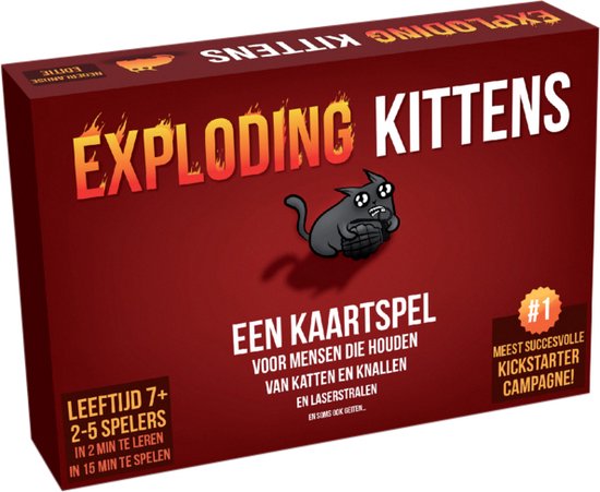 Exploding Kittens Originele Editie - Kaartspel vol spanning en humor - 2 tot 5 spelers - jaar