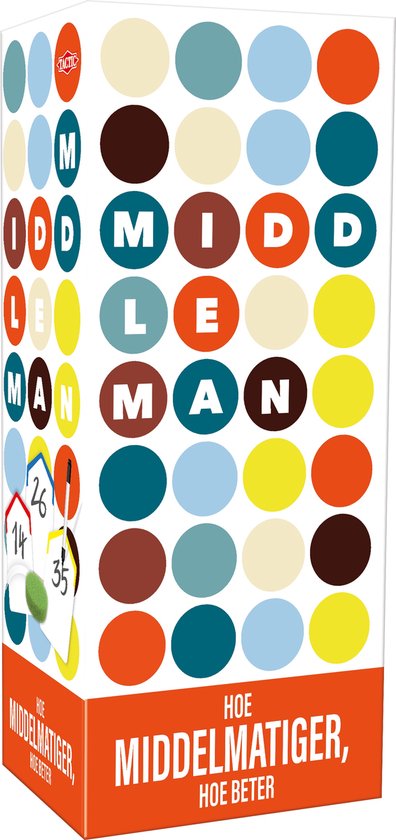 Tactic Middleman - Partyspel - Hoe Middelmatiger Hoe Beter - Origineel Familiespel - Denk als de Gemiddelde Speler - Hilarisch Gezelschapsspel - 3 tot 5 Spelers - Jaar