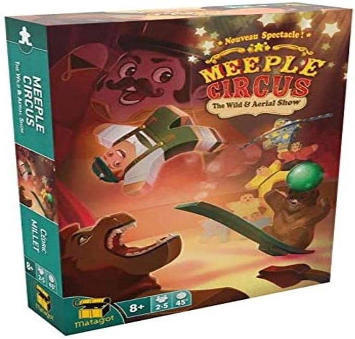 SnelShoppen - Extension Meeple Circus Het Wilde Dieren en Aerial Show - Jeu de société - 2 à 5 joueurs - 45 minutes de jeu - Nouveaux défis et invités