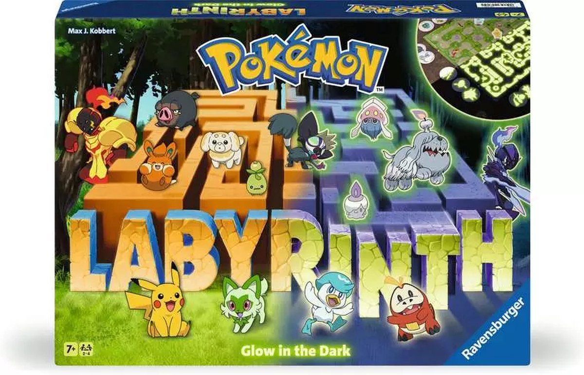 Ravensburger - Pokémon Labyrinth Glow in the Dark - Jeu de société stratégique