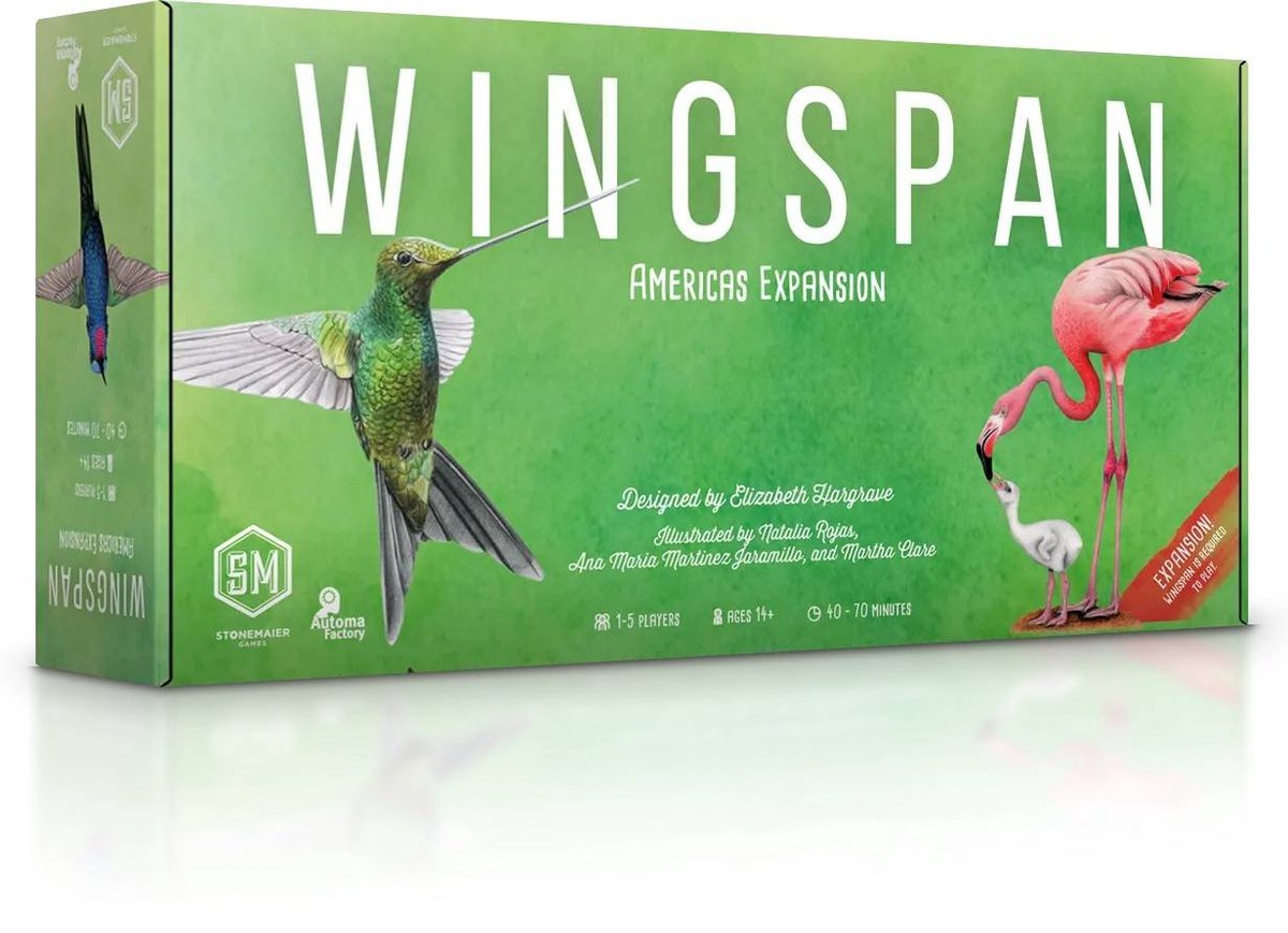 Asmodee jeu de société Wingspan Americas extension - jeu de cartes stratégique.