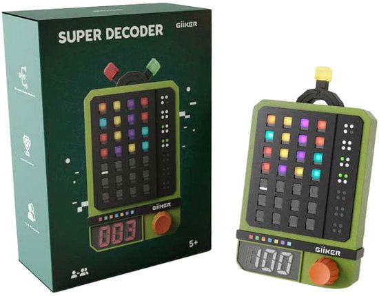 Super Decoder puzzelspel elektronisch spel voor kinderen en familie.