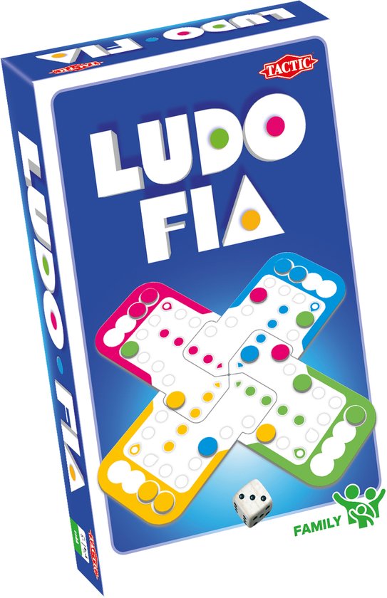 Tactic Ludo – Jeu de société – Édition compacte – Jeu familial classique – Dès 5 ans – 2 à 4 joueurs