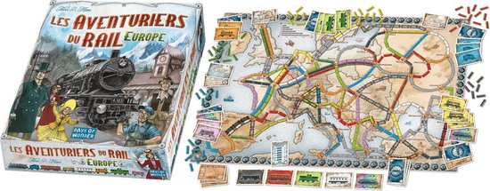 Ticket to Ride Europe – Franstalig Bordspel -5 Spelers Jaar – 30 tot 60 minuten Speelduur