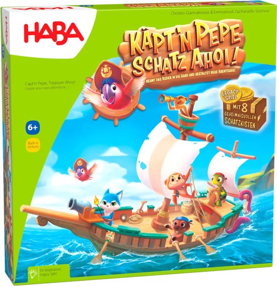 Jeu de Pirates Coopératif Kapitein Pepe – Schat der Zeven – Jeu de Société pour Enfants dès 6 Ans – 2 à 5 Joueurs – 20 Minutes