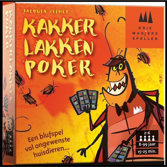 999 Games - Drie Magiers Spellen - Kakkerlakkenpoker - Kaartspel - Bluffspel - Snel kaartspel - Partyspel - jaar - Gezelschapsspel