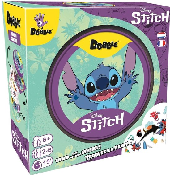 Dobble Stitch - Nederlandstalig Kaartspel tot 8 spelers - Snel en leuk familiespel jaar – 5 Spelvarianten