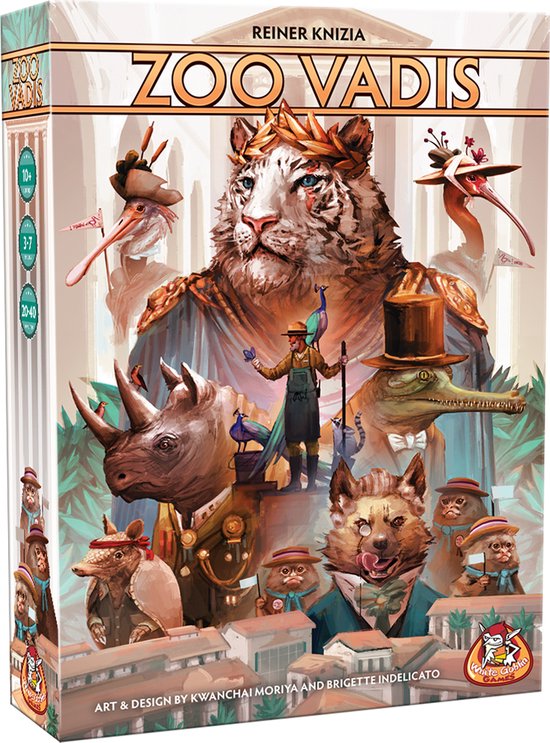 White Goblin Games - Zoo Vadis - familiespel - 3 tot 7 spelers - Strategisch spel - tactische positionering - jaar