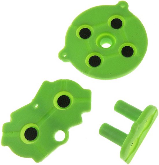 Pads conducteurs en caoutchouc vert pour boutons compatibles avec GBA Game Boy Advance