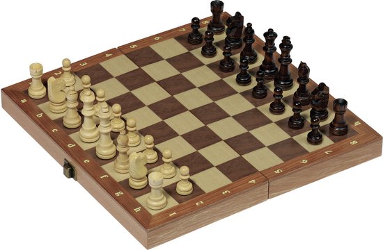 Goki Schaakbord - Schaakspel - Houten Schaakset - Plooibaar - Jaar