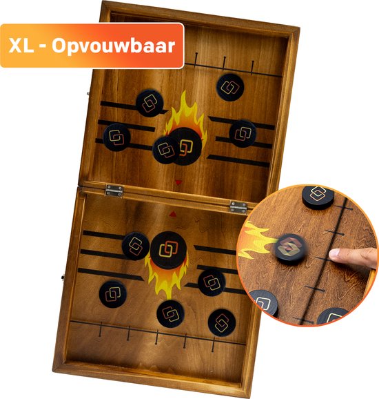Slingpuck XL Pliable - Saint-Nicolas - Jeux pour Enfants - Jouets Enfants 5 ans - Jouet 6 Ans - Jouet 3 Ans - Filles & Garçons - Billard Hollandais - Foosball Winner - Jeu d'Ambiance - Jouet Enfant 6 Ans - 3 Ans - 10 Ans - Jouets - Jeu de Famille