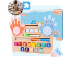 Mauzek® Dubbelzijdig Rekenbord - Montessori speelgoed - Rekenen - Houten speelgoed - Schrijven - Getallen - Cijfers leren - Educatief speelgoed -Sensorisch speelgoed - Peuter speelgoed - Jongens - Meisjes - Kind - 3 jaar - 4 jaar - 5 jaar - 6 jaar