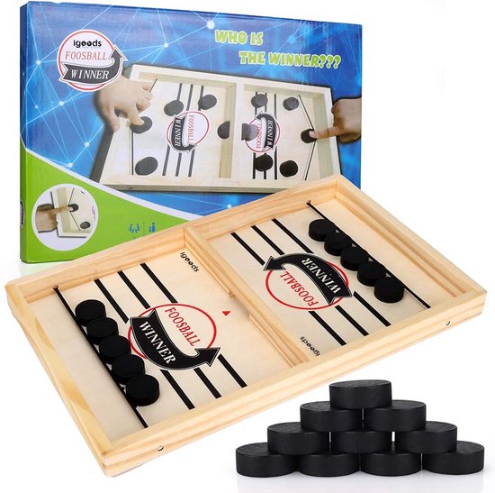 Igoods Who Is The Winner - Bordspel - Bordspellen Voor Volwassenen - Bordspellen Voor Kinderen - Sling Puck Schietspel - Ijshockeybordspel