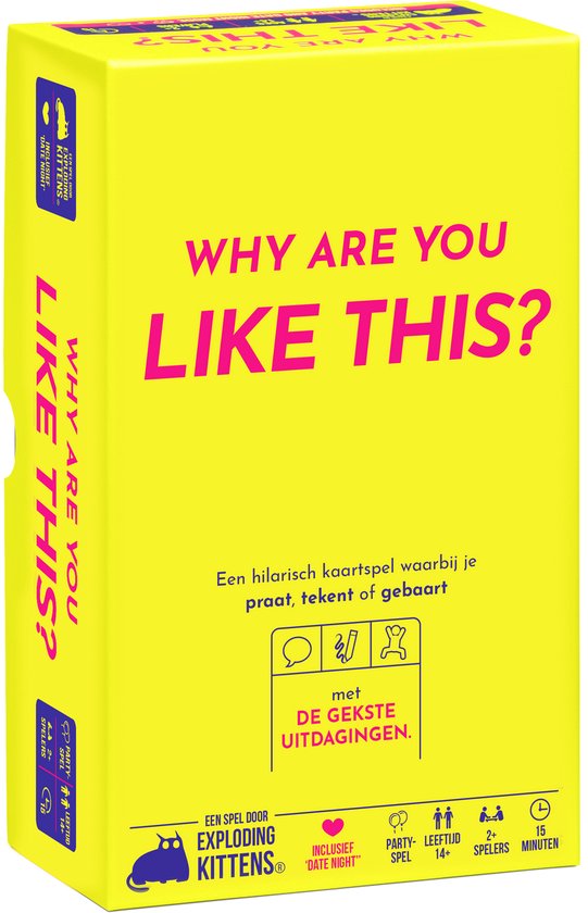 Why Are You Like This? - Hilarisch Nederlandstalig Partyspel - Speel met 2 Personen of in Teams - jaar - Exploding Kittens