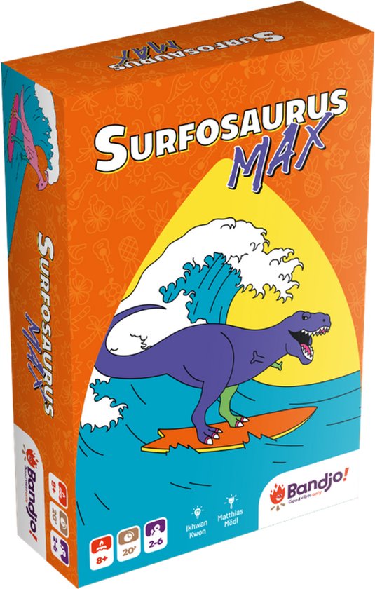 SURFOSAURUS MAX - Geronimo Games - Bandjo - kaartspel - jaar oud - van 2 tot 8 spelers