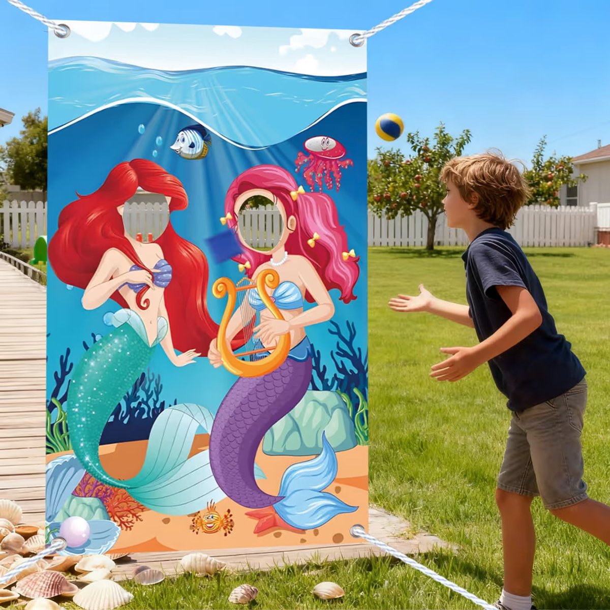 Jeu de lancer de beanbags pour enfants - 4 sacs avec sac de transport - Set de fête extérieur