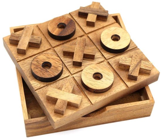 Boter Kaas Eieren – Handgemaakt Houten Tactisch Spel Spelers | Klassiek Strategiespel | Cadeau Kinderen & Gezin | Uit de Oude Doos