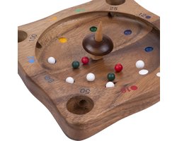 Roulette – Houten Strategiespel – Klassiek Punten- en Kansspel – Tolspel met Balletjes – Gezelschapsspel – Engelhart