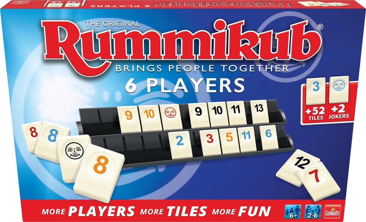 Goliath Rummikub The Original pour 6 Joueurs - Jeu de plateau - Jeu de société