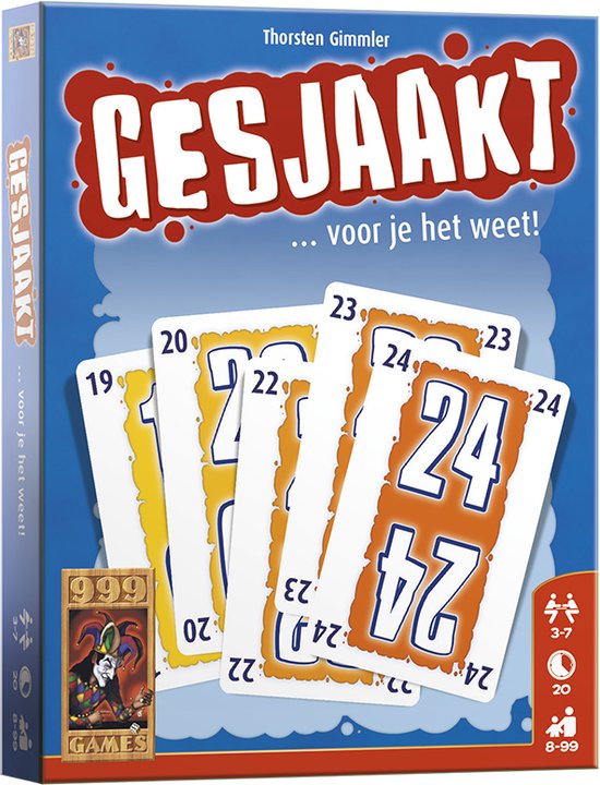 999 Games - Gesjaakt - Jeu de cartes - Jeu familial - Jeu de société - Petit cadeau