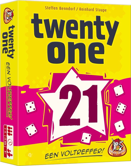 White Goblin Games - Twenty One (21) - Dobbelspel - 2 tot 6 spelers - Gezelschapsspel - Voor de hele familie - jaar