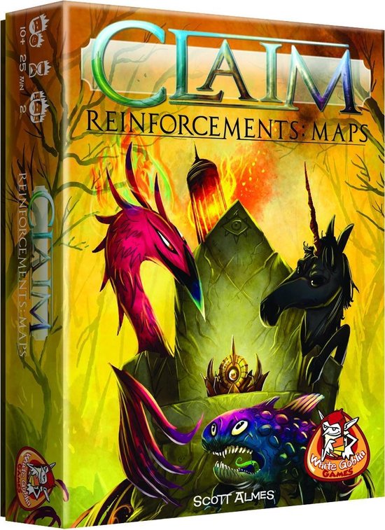 White Goblin Games - Claim Reinforcements: Maps - Jeu de cartes - 2 joueurs - Jeu de cartes tactique - Dès 10 ans - Jeu de cartes avec factions uniques