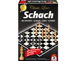 Schmidt® - Schach / Schaken met extra grote speelstukken - Classic line - Bordspel - Strategieklassieker - 2 spelers - vanaf 6 jaar