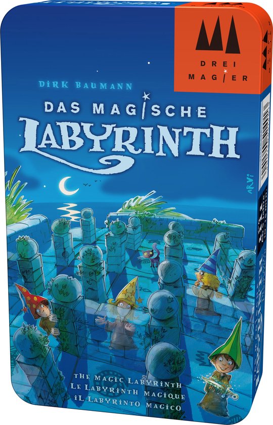 Drei Magier® - Drie Magiers Spellen - Das magische Labyrinth (Het Magische Labyrint) - Reisspel -Geheugen- en familiespel met verborgen muren - jaar - 2-4 spelers