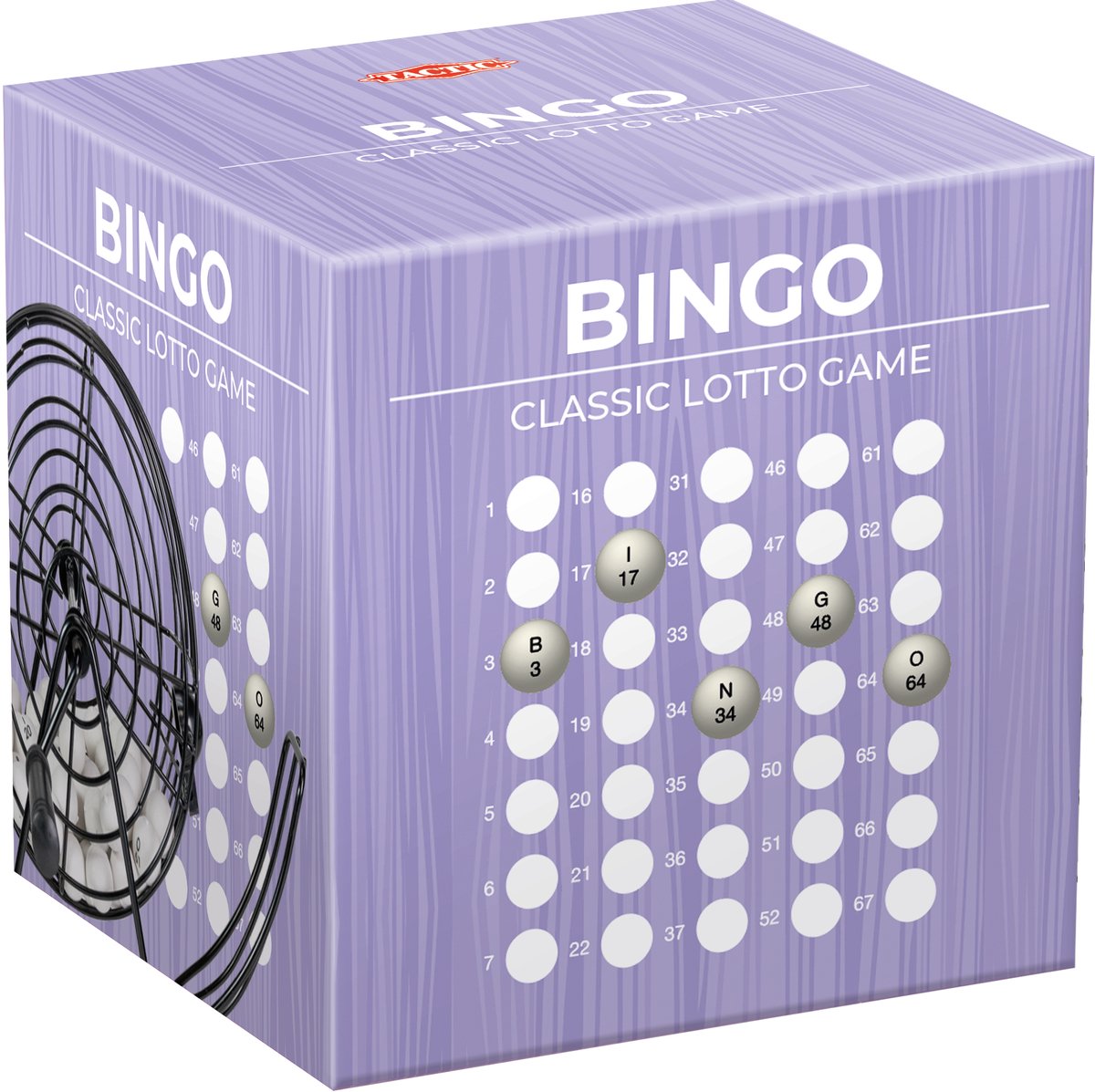 Tactic Bingo – Jeu de société – Classic Games - Inclut 75 boules et 18 grilles de bingo – Boulier en métal robuste – Bingooooo !